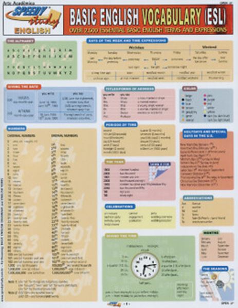 Picture of BASIC ENGLISH VOCABULARU (ESL) OVER 2500 ESSENTIAL BASIC TERMS AND EXPRESSIONS