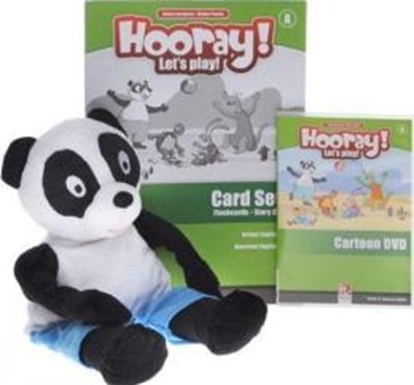 Picture of HOORAY! LET S PLAY! A VISUAL PACK- STORY CARDS, FLASHCARDS, CARTOON DVD AND HAND PUPPET
