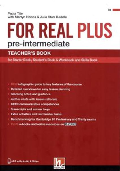 Picture of FOR REAL PLUS PRE-INTERMEDIATE TB + E-ZONE