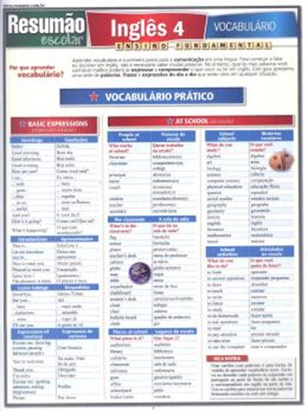 Picture of RESUMAO - INGLES 4 VOCABULARIO
