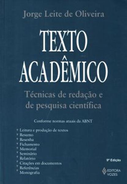 Picture of TEXTO ACADEMICO- TECNICAS DE REDACAO E DE PESQUISA - 9ªED