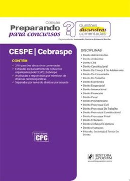 Picture of PREPARANDO PARA CONCURSOS - QUESTOES DISCURSIVAS COMENTADAS - CESPECEBRASPE 