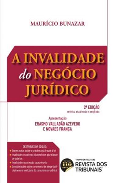 Picture of A INVALIDADE DO NEGOCIO JURIDICO - 2ª ED