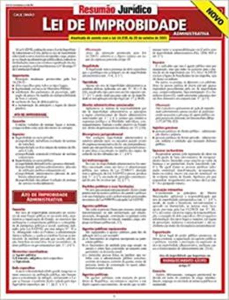 Picture of RESUMAO - LEI DE IMPROBIDADE ADMINISTRATIVA