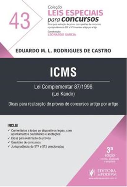 Picture of ICMS - LEI COMPLEMENTAR 87/1996 (LEI KANDIR) - 3ª ED