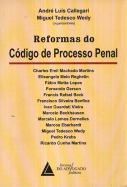 Picture of REFORMAS DO CODIGO DE PROCESSO PENAL