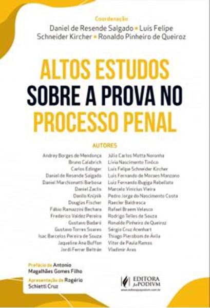 Picture of ALTOS ESTUDOS SOBRE A PROVA NO PROCESSO PENAL