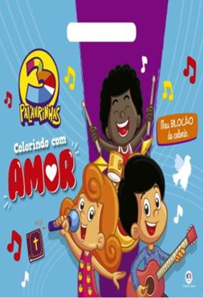 Picture of MEU BLOCAO DE COLORIR - 3 PALAVRINHAS - COLORINDO COM AMOR