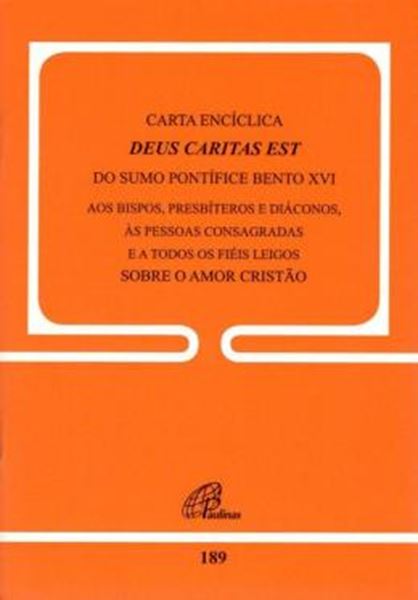 Picture of CARTA ENCICLICA DEUS CARITAS EST DO SUMO PONTIFICE BENTO XVI - DOC.189