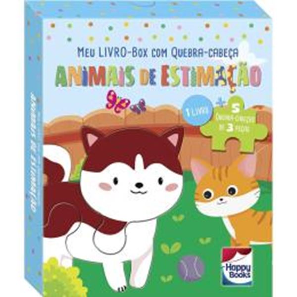 Picture of MEU LIVRO-BOX COM QUEBRA-CABECA - ANIMAIS DE ESTIMACAO