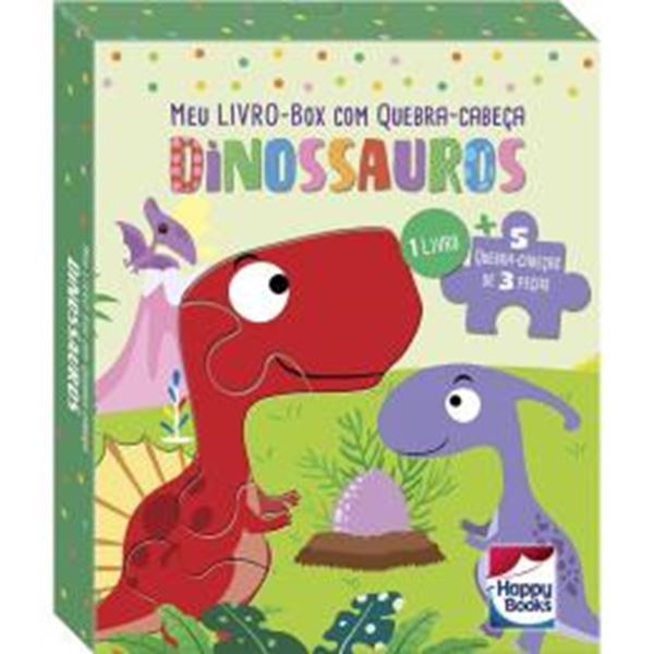 Picture of MEU LIVRO-BOX COM QUEBRA-CABECA - DINOSSAUROS