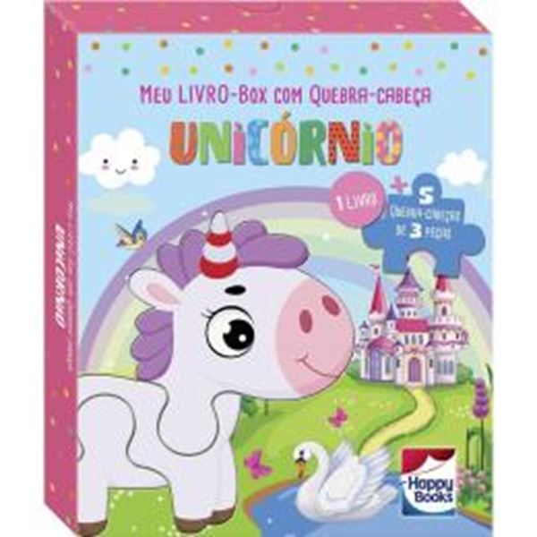 Picture of MEU LIVRO-BOX COM QUEBRA-CABECA - UNICORNIO