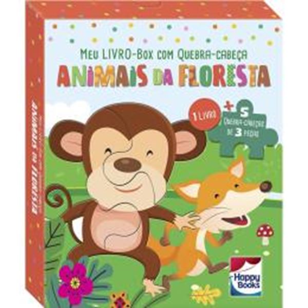 Picture of MEU LIVRO-BOX COM QUEBRA-CABECA - ANIMAIS DA FLORESTA