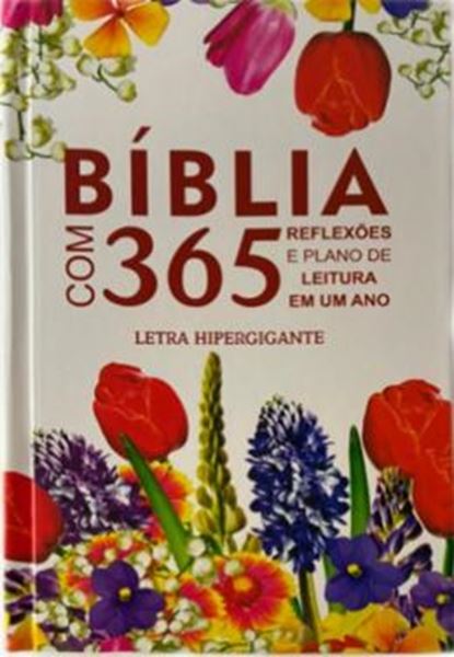 Picture of BIBLIA COM 365 REFLEXOES E PLANO DE LEITURA EM UM ANO CAPA FLORES