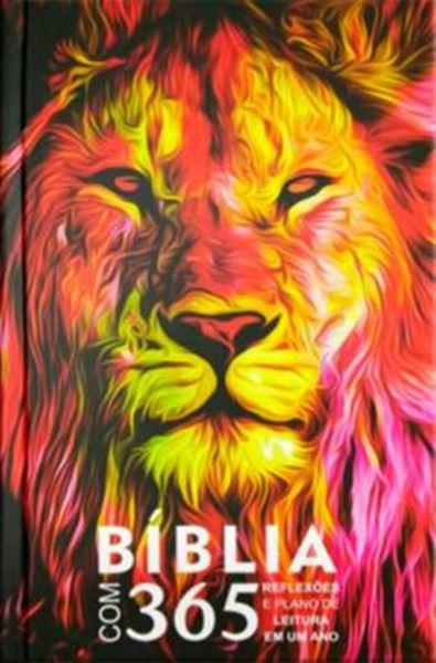 Picture of BIBLIA COM 365 REFLEXOES E PLANO DE LEITURA EM UM ANO CAPA LEAO FOGO