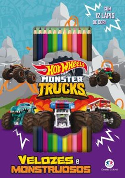 Picture of HOT WHEELS - VELOZES E MONSTRUOSOS - COM 12 LAPIS DE COR
