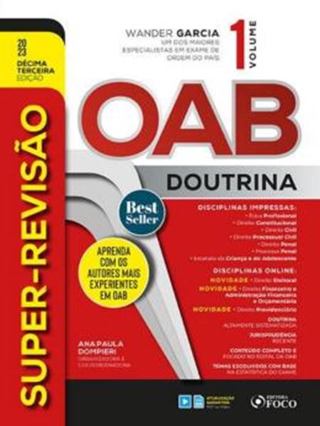 Picture of SUPER REVISAO OAB - DOUTRINA COMPLETA - 13ª ED - 2023 - VOL 1
