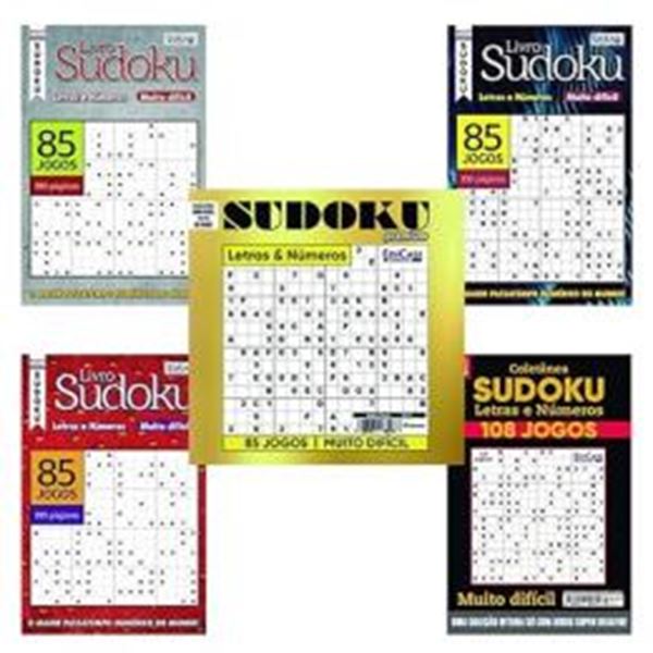 Picture of KIT 5 LIVROS SUDOKU - LETRAS E NUMEROS ED.1