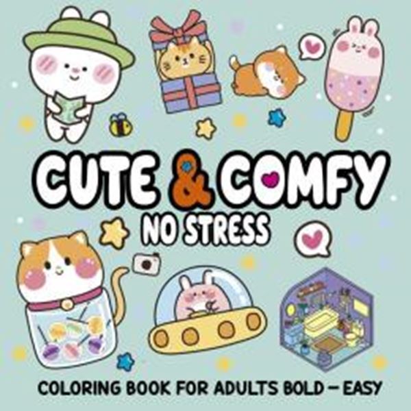 Picture of CUTE & COMFY COLORING BOOK FOR ADULT BOLD EASY - NO STRESS - LIVRO DE COLORIR ADULTO