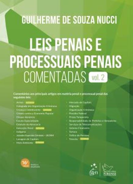 Picture of LEIS PENAIS E PROCESSUAIS PENAIS COMENTADAS - VOL.2 - 16ª ED 2025