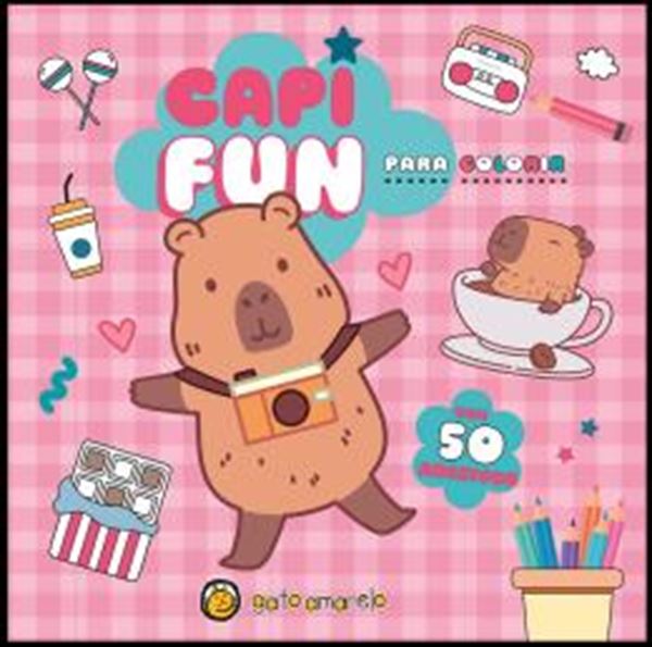 Picture of CAPI CUTE PARA COLORIR - VOLUME 1 - CAPIVARA PARA COLORIR COM 50 ADESIVOS