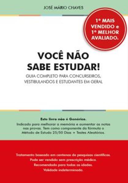Picture of VOCE NAO SABE ESTUDAR - 2ª ED