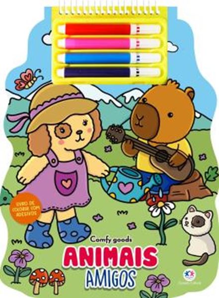 Picture of ANIMAIS AMIGOS - COLORIR COM ADESIVOS E CANETINHAS